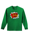 Super Dad - Superhero Comic Style Adult Long Sleeve Dark T-Shirt-TooLoud-Kelly-Green-Small-Davson Sales