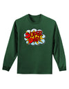 Super Dad - Superhero Comic Style Adult Long Sleeve Dark T-Shirt-TooLoud-Dark-Green-Small-Davson Sales