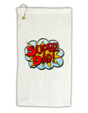 Super Dad - Superhero Comic Style Micro Terry Gromet Golf Towel 16 x 25 inch by TooLoud-Golf Towel-TooLoud-White-Davson Sales