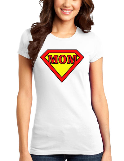 Super Mom Juniors T-Shirt-Womens Juniors T-Shirt-TooLoud-White-Small-Davson Sales