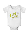 Super Mom - Lightening Bolt Design Baby Romper Bodysuit by TooLoud-Baby Romper-TooLoud-White-06-Months-Davson Sales