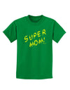 Super Mom - Lightening Bolt Design Childrens Dark T-Shirt by TooLoud-Childrens T-Shirt-TooLoud-Kelly-Green-X-Small-Davson Sales