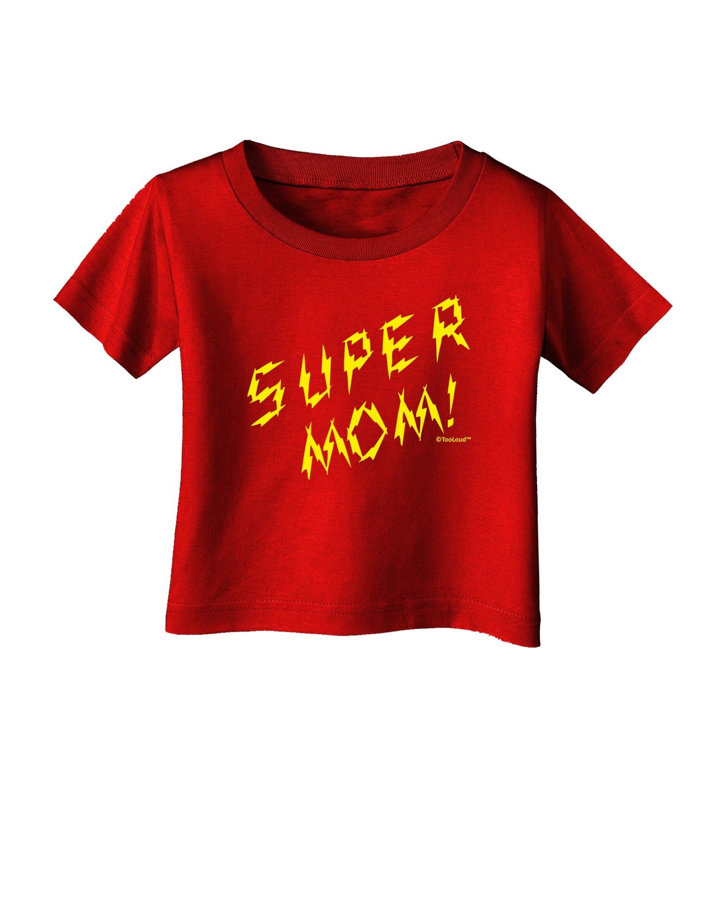 Super Mom - Lightening Bolt Design Infant T-Shirt Dark by TooLoud-Infant T-Shirt-TooLoud-Red-06-Months-Davson Sales