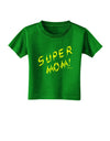 Super Mom - Lightening Bolt Design Toddler T-Shirt Dark by TooLoud-Toddler T-Shirt-TooLoud-Clover-Green-2T-Davson Sales