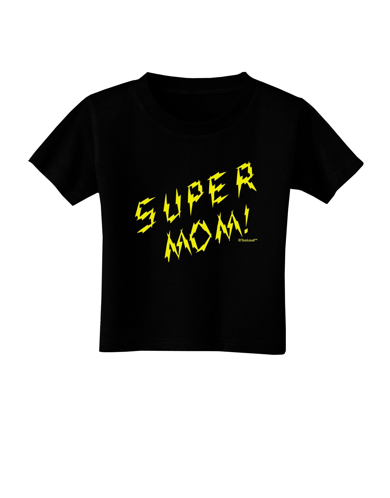 Super Mom - Lightening Bolt Design Toddler T-Shirt Dark by TooLoud-Toddler T-Shirt-TooLoud-Black-2T-Davson Sales