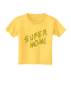 Super Mom - Lightening Bolt Design Toddler T-Shirt by TooLoud-Toddler T-Shirt-TooLoud-Yellow-2T-Davson Sales