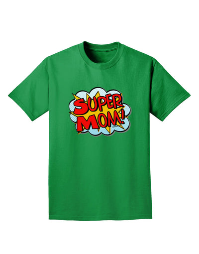 Super Mom - Superhero Comic Style Adult Dark T-Shirt-Mens T-Shirt-TooLoud-Kelly-Green-Small-Davson Sales
