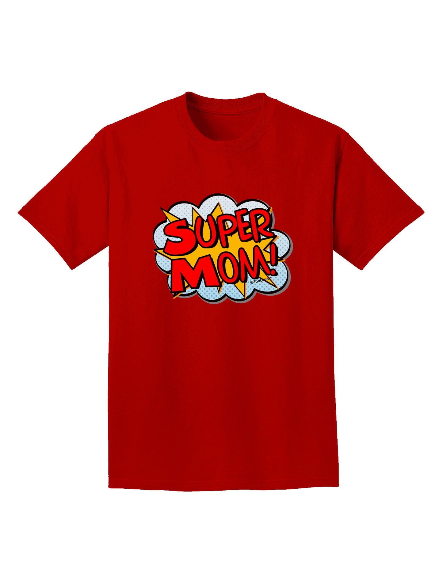 Super Mom - Superhero Comic Style Adult Dark T-Shirt-Mens T-Shirt-TooLoud-Red-Small-Davson Sales