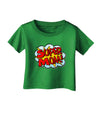 Super Mom - Superhero Comic Style Infant T-Shirt Dark-Infant T-Shirt-TooLoud-Clover-Green-06-Months-Davson Sales