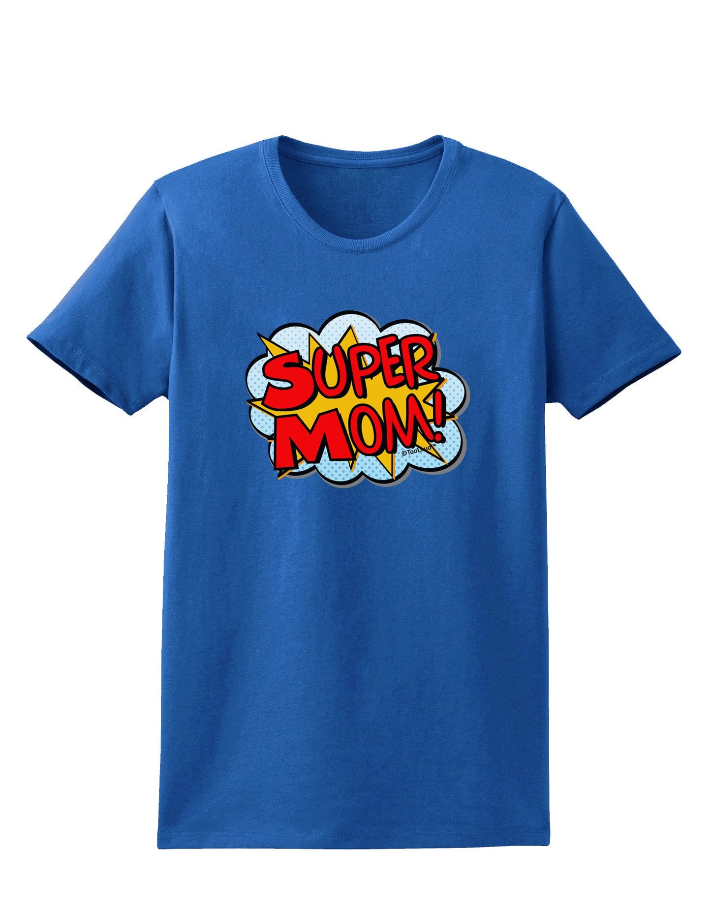 Super Mom - Superhero Comic Style Womens Dark T-Shirt-Womens T-Shirt-TooLoud-Royal-Blue-X-Small-Davson Sales