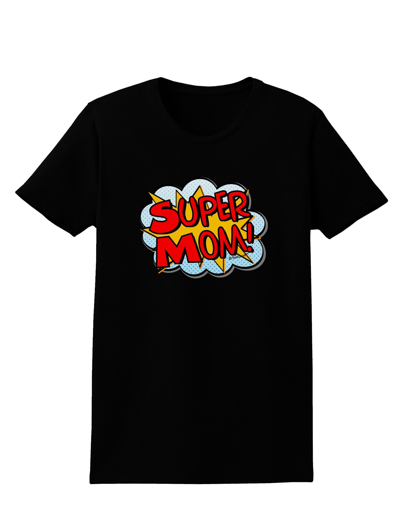 Super Mom - Superhero Comic Style Womens Dark T-Shirt-Womens T-Shirt-TooLoud-Black-X-Small-Davson Sales