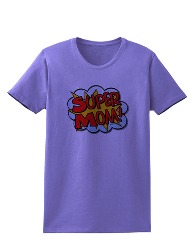 Super Mom - Superhero Comic Style Womens T-Shirt-Womens T-Shirt-TooLoud-Violet-X-Small-Davson Sales