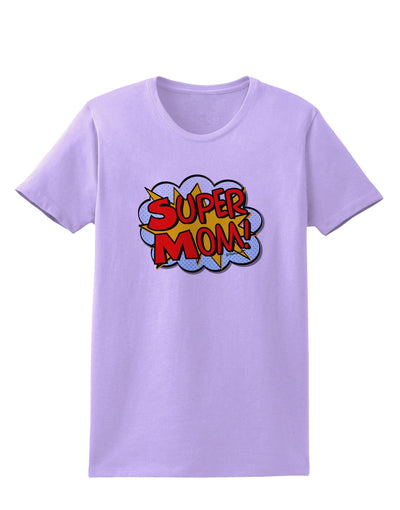 Super Mom - Superhero Comic Style Womens T-Shirt-Womens T-Shirt-TooLoud-Lavender-X-Small-Davson Sales