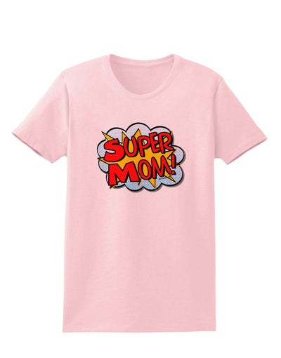 Super Mom - Superhero Comic Style Womens T-Shirt-Womens T-Shirt-TooLoud-PalePink-X-Small-Davson Sales