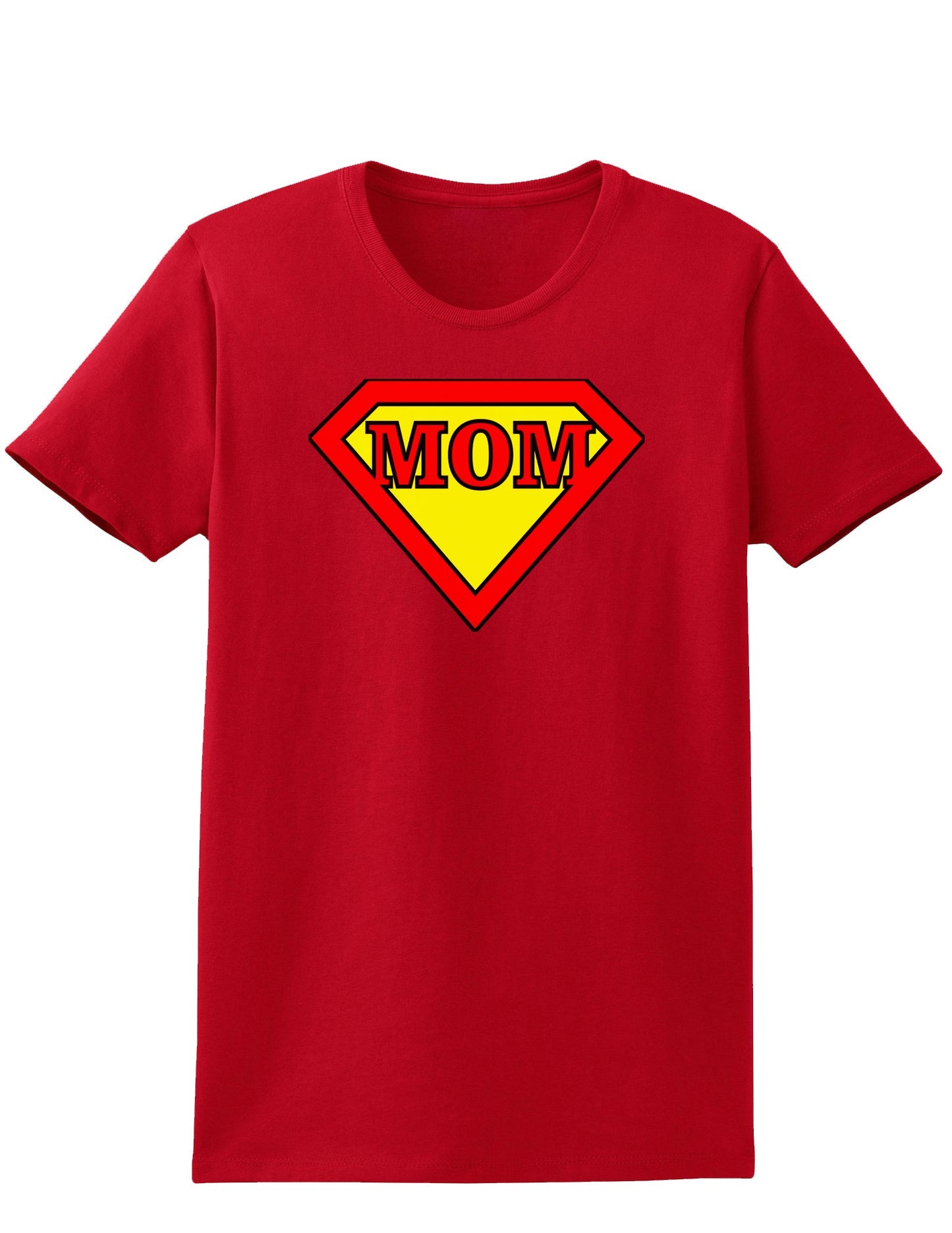 Super Mom Womens Dark T-Shirt-TooLoud-Red-X-Small-Davson Sales