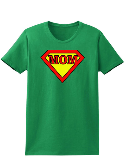 Super Mom Womens Dark T-Shirt-TooLoud-Kelly-Green-X-Small-Davson Sales