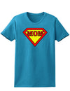 Super Mom Womens Dark T-Shirt-TooLoud-Turquoise-X-Small-Davson Sales