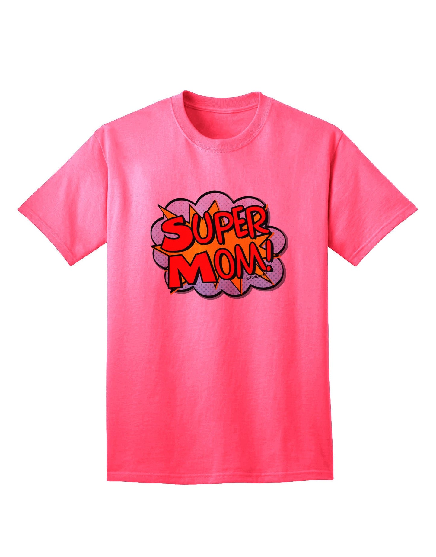 Superhero Comic Style Adult T-Shirt for Empowering Moms-Mens T-shirts-TooLoud-Neon-Pink-Small-Davson Sales