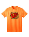 Superhero Comic Style Adult T-Shirt for the Ultimate Super Dad-Mens T-shirts-TooLoud-Neon-Orange-Small-Davson Sales