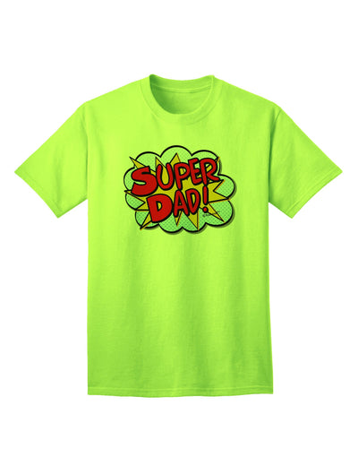 Superhero Comic Style Adult T-Shirt for the Ultimate Super Dad-Mens T-shirts-TooLoud-Neon-Green-Small-Davson Sales