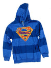 Superman Distressed S Shield Men's Zip-up Hoodie P-Hoodie-ThatWear-Blue-Medium-Davson Sales