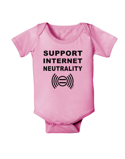 Support Internet Neutrality Baby Romper Bodysuit-Baby Romper-TooLoud-Light-Pink-06-Months-Davson Sales