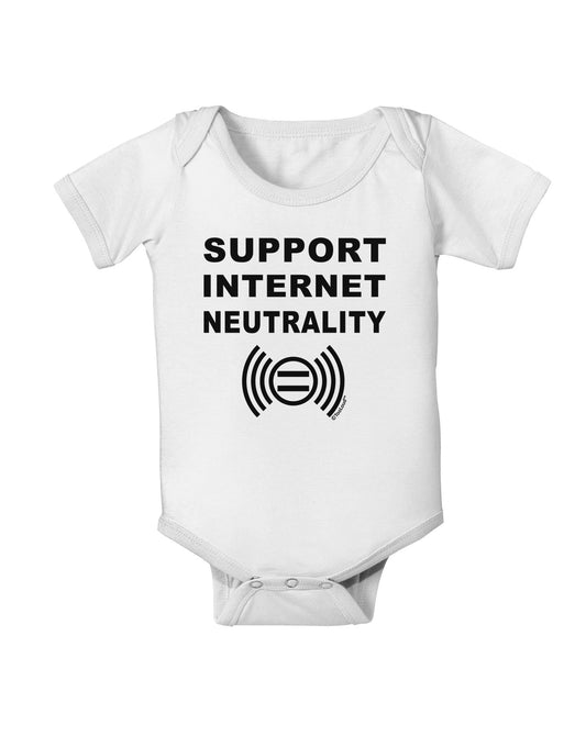 Support Internet Neutrality Baby Romper Bodysuit-Baby Romper-TooLoud-White-06-Months-Davson Sales