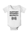 Support Internet Neutrality Baby Romper Bodysuit-Baby Romper-TooLoud-White-06-Months-Davson Sales