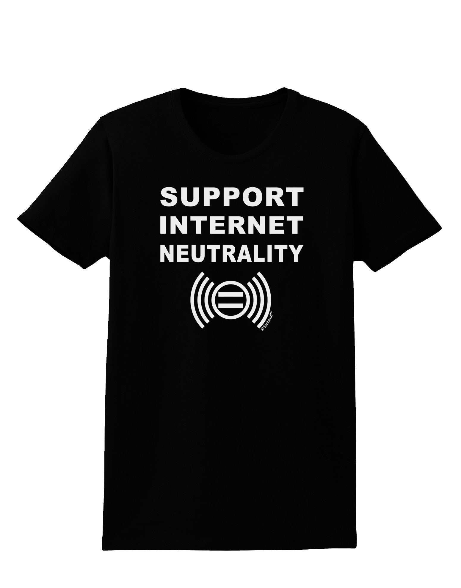 Support Internet Neutrality Womens Dark T-Shirt-TooLoud-Black-X-Small-Davson Sales