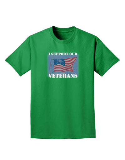 Support Our Veterans Adult T-Shirt-Mens T-Shirt-TooLoud-Kelly-Green-XXXX-Large-Davson Sales