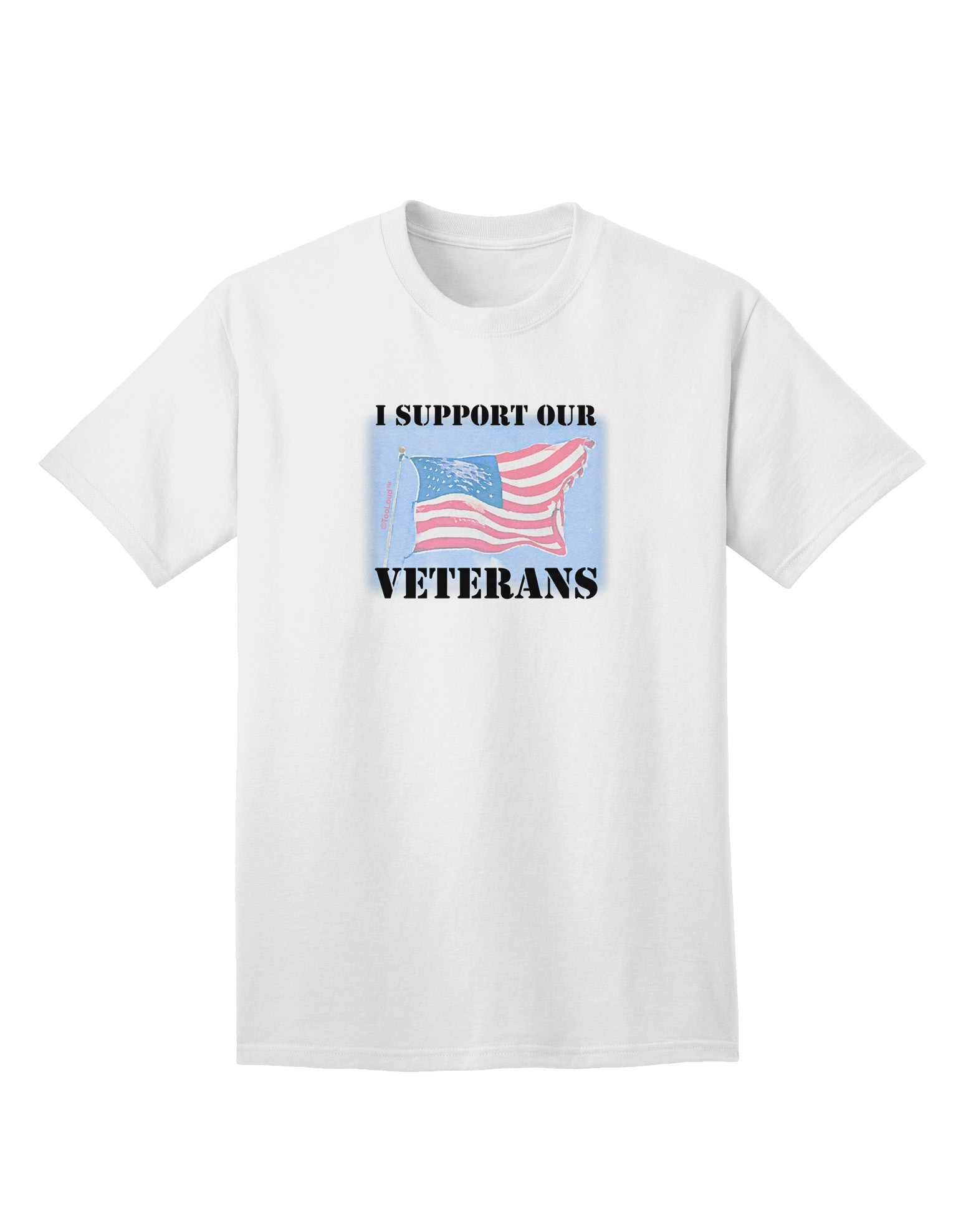 Support Our Veterans Adult T-Shirt-Mens T-Shirt-TooLoud-White-Small-Davson Sales