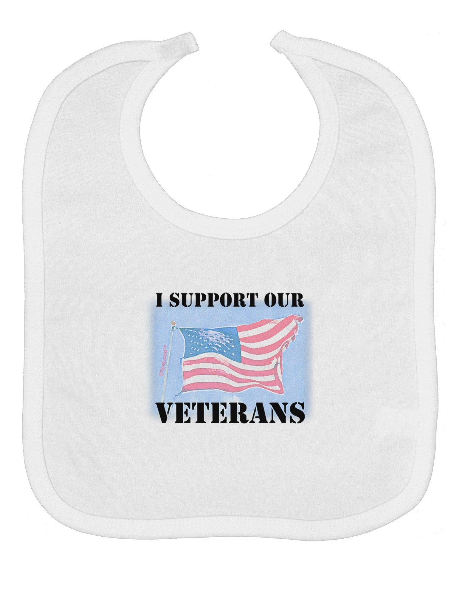 Support Our Veterans Baby Bib