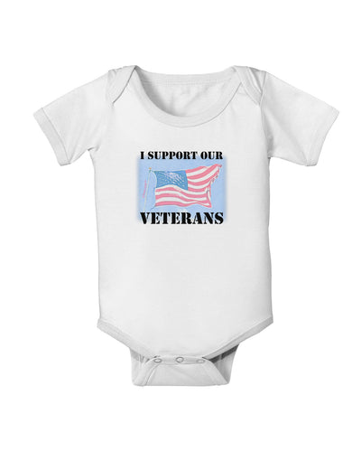 Support Our Veterans Baby Romper Bodysuit-Baby Romper-TooLoud-White-06-Months-Davson Sales