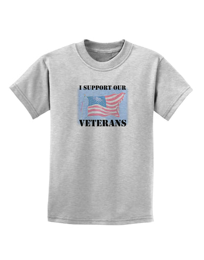 Support Our Veterans Childrens T-Shirt-Childrens T-Shirt-TooLoud-AshGray-X-Small-Davson Sales