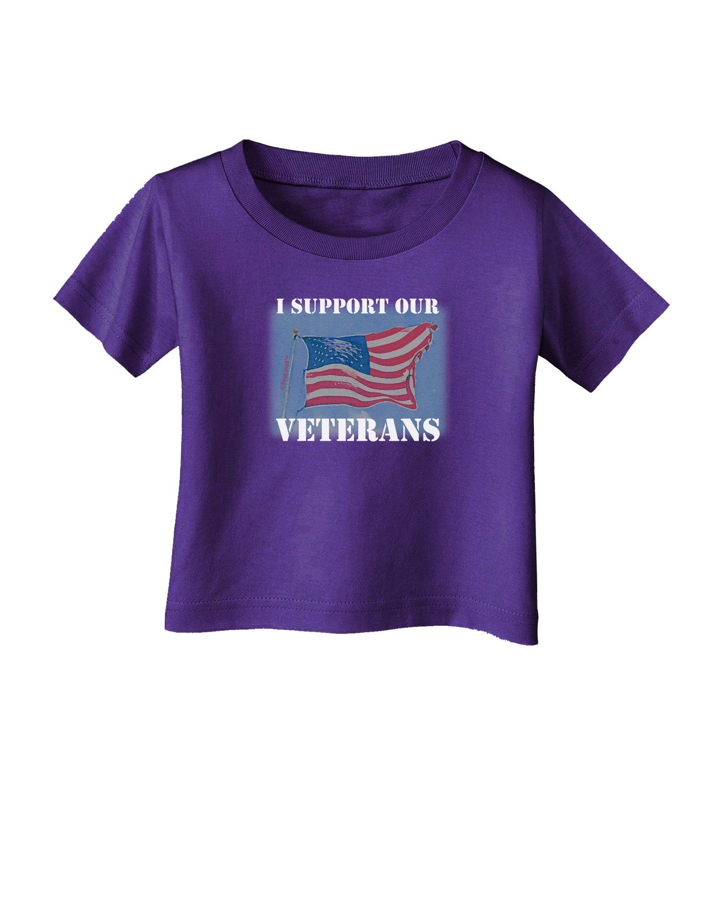 Support Our Veterans Infant T-Shirt Dark-Infant T-Shirt-TooLoud-Purple-06-Months-Davson Sales