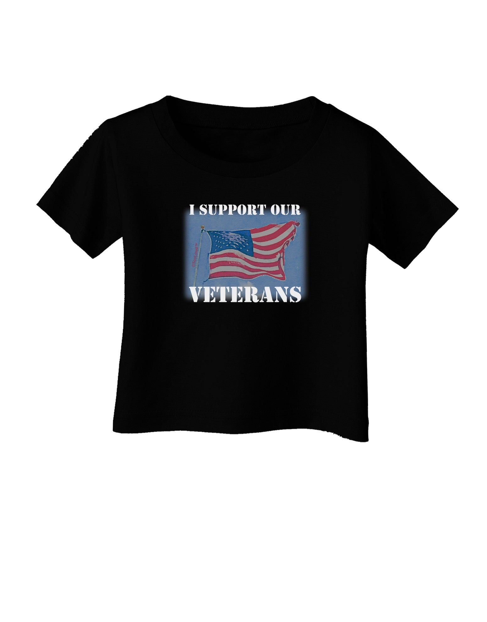 Support Our Veterans Infant T-Shirt Dark-Infant T-Shirt-TooLoud-Black-06-Months-Davson Sales