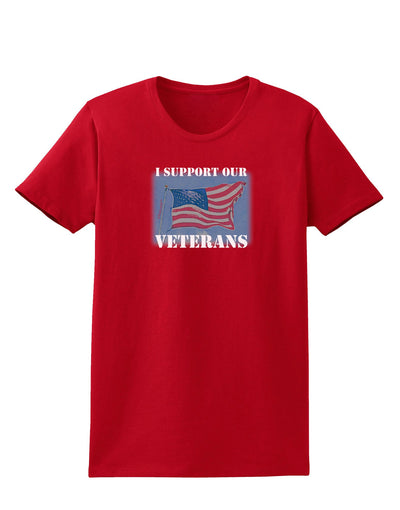 Support Our Veterans Womens Dark T-Shirt-TooLoud-Red-X-Small-Davson Sales