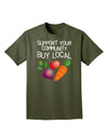 Support Your Community - Buy Local Adult Dark T-Shirt-Mens T-Shirt-TooLoud-Military-Green-Small-Davson Sales