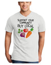 Support Your Community - Buy Local Adult V-Neck T-shirt-Mens V-Neck T-Shirt-TooLoud-White-Small-Davson Sales