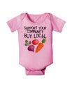 Support Your Community - Buy Local Baby Romper Bodysuit-Baby Romper-TooLoud-Light-Pink-06-Months-Davson Sales