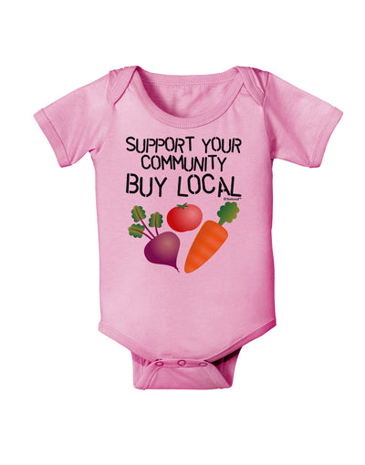 Support Your Community - Buy Local Baby Romper Bodysuit-Baby Romper-TooLoud-Light-Pink-06-Months-Davson Sales