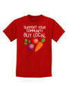 Support Your Community - Buy Local Childrens Dark T-Shirt-Childrens T-Shirt-TooLoud-Red-X-Small-Davson Sales