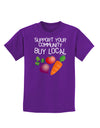 Support Your Community - Buy Local Childrens Dark T-Shirt-Childrens T-Shirt-TooLoud-Purple-X-Small-Davson Sales