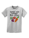 Support Your Community - Buy Local Childrens T-Shirt-Childrens T-Shirt-TooLoud-AshGray-X-Small-Davson Sales