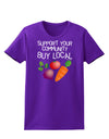 Support Your Community - Buy Local Womens Dark T-Shirt-TooLoud-Purple-X-Small-Davson Sales