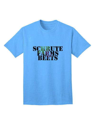 Sustainable and Stylish Schrute Farms Beets Adult T-Shirt by TooLoud-Mens T-shirts-TooLoud-Aquatic-Blue-Small-Davson Sales