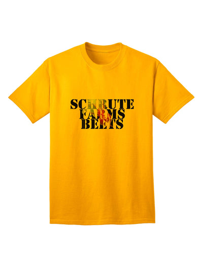 Sustainable and Stylish Schrute Farms Beets Adult T-Shirt by TooLoud-Mens T-shirts-TooLoud-Gold-Small-Davson Sales