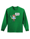 Swim With the Fishes- Petey the Pirate Adult Long Sleeve Dark T-Shirt-TooLoud-Kelly-Green-Small-Davson Sales