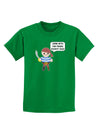 Swim With the Fishes- Petey the Pirate Childrens Dark T-Shirt-Childrens T-Shirt-TooLoud-Kelly-Green-X-Small-Davson Sales