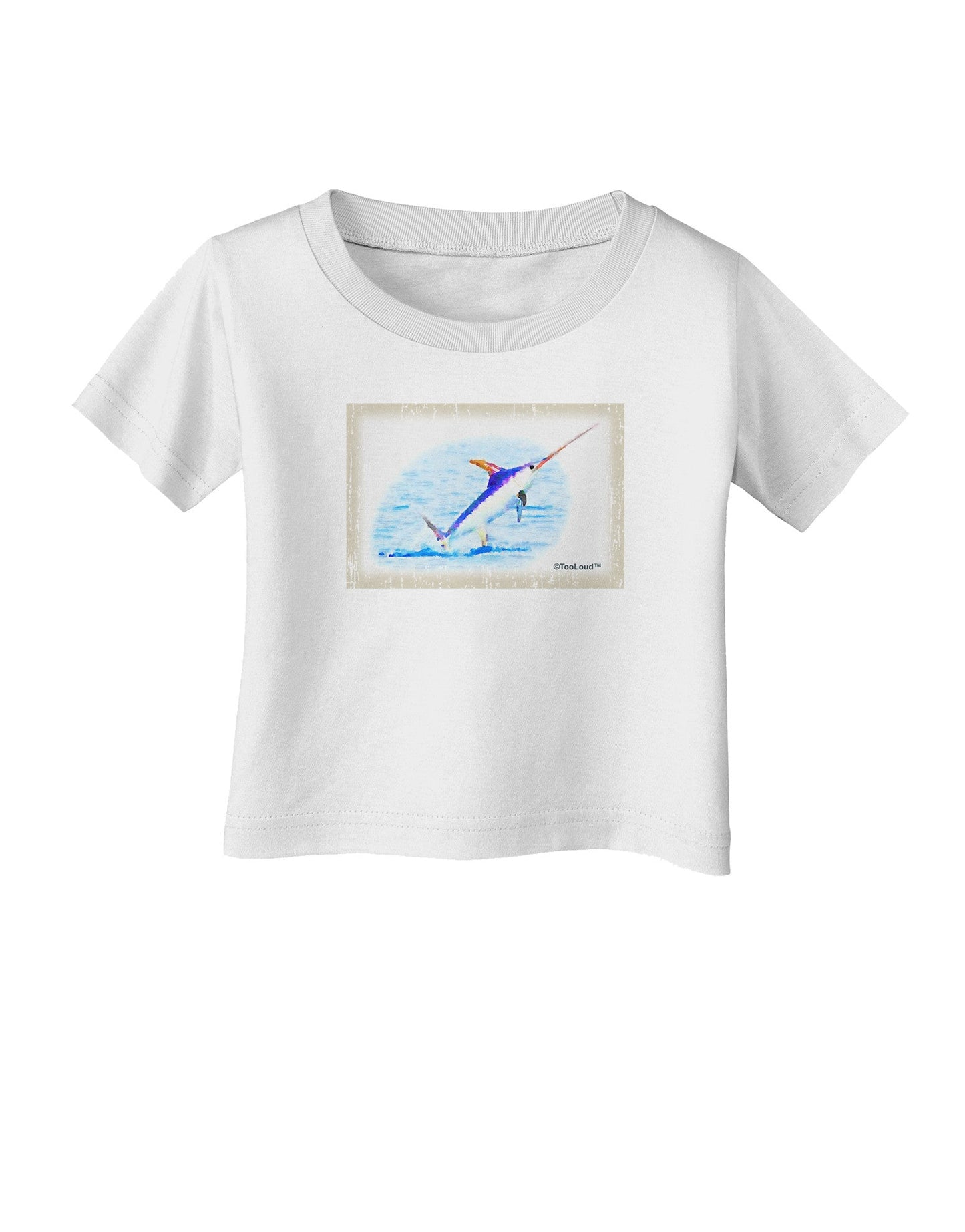 Swordfish Watercolor Infant T-Shirt-Infant T-Shirt-TooLoud-White-06-Months-Davson Sales